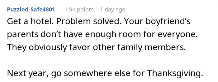 Comment advising a couple on solving holiday air mattress issues with family. Comment advising a couple on solving holiday air mattress issues with family.