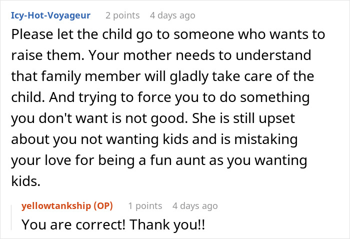 Woman Rejects Dying Parents’ Plea To Adopt Nephew: “Huge Relief That I Don't Have Kids” Woman Rejects Dying Parents’ Plea To Adopt Nephew: “Huge Relief That I Don't Have Kids”