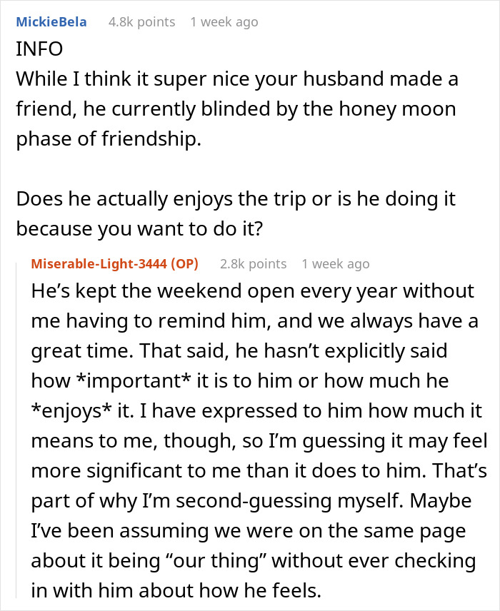 Reddit discussion on family tradition vs. new friendship priorities. Reddit discussion on family tradition vs. new friendship priorities.