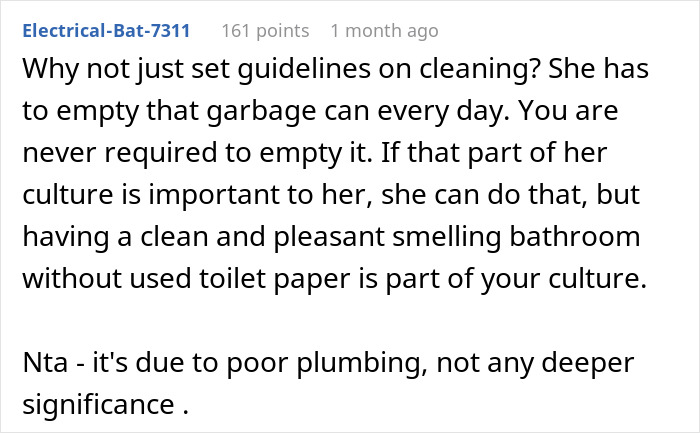 Woman Discovers Roommate’s “Gross” Habit, Gets Accused Of Disrespecting Her Culture Woman Discovers Roommate’s “Gross” Habit, Gets Accused Of Disrespecting Her Culture