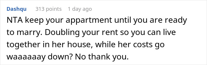 Man Draws The Line At Girlfriend's Insane Rent Request: “She Says I’m Just Making Excuses” Man Draws The Line At Girlfriend's Insane Rent Request: “She Says I’m Just Making Excuses”