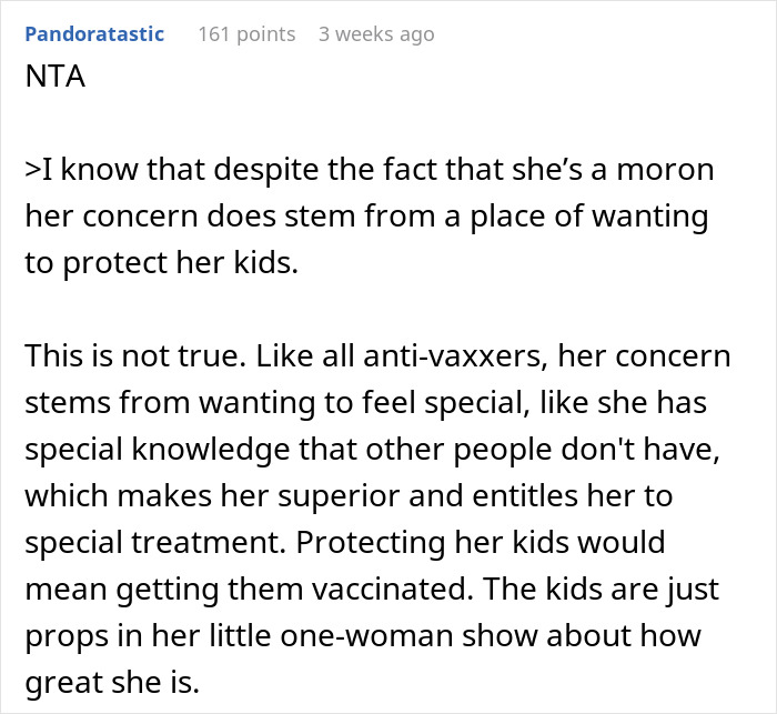 Mom Refuses To Accommodate Anti-Vax Sister’s Kids By Excluding Her Own “Sick” Son From Wedding Mom Refuses To Accommodate Anti-Vax Sister’s Kids By Excluding Her Own “Sick” Son From Wedding