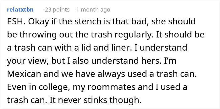 Woman Discovers Roommate’s “Gross” Habit, Gets Accused Of Disrespecting Her Culture Woman Discovers Roommate’s “Gross” Habit, Gets Accused Of Disrespecting Her Culture
