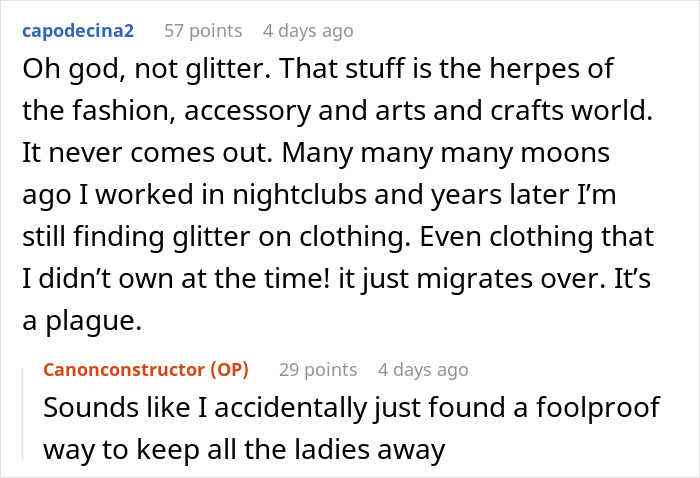 Woman Accidentally Covers Her Situationship In Glitter, It Helps Her Realize He’s Her Boyfriend Woman Accidentally Covers Her Situationship In Glitter, It Helps Her Realize He’s Her Boyfriend