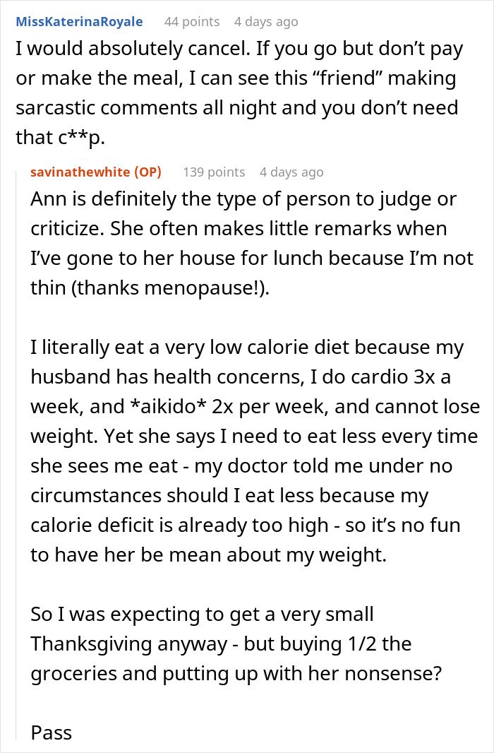 Woman Balks Out Of Thanksgiving After Friend’s Demands Turn “Toxic And Manipulative” Woman Balks Out Of Thanksgiving After Friend’s Demands Turn “Toxic And Manipulative”