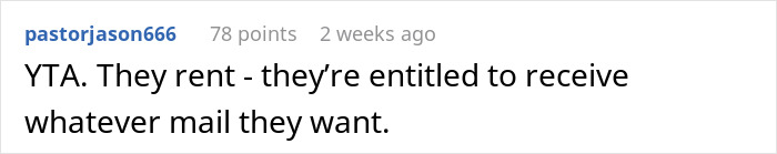 Comment about tenants’ mail rights in a discussion on shopaholic tenants and frustrated landlady. Comment about tenants’ mail rights in a discussion on shopaholic tenants and frustrated landlady.