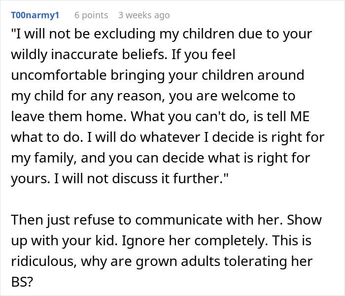 Mom Refuses To Accommodate Anti-Vax Sister’s Kids By Excluding Her Own “Sick” Son From Wedding Mom Refuses To Accommodate Anti-Vax Sister’s Kids By Excluding Her Own “Sick” Son From Wedding