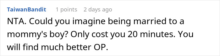 Comment on relationship advice, discussing dating and a mother's influence. Comment on relationship advice, discussing dating and a mother's influence.