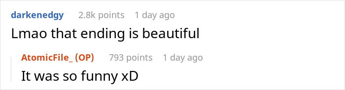 Reddit comments with users reacting humorously to a neighbor incident involving a driveway parking issue. Reddit comments with users reacting humorously to a neighbor incident involving a driveway parking issue.