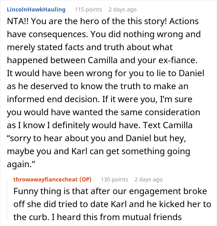 Text conversation revealing a woman's past infidelity discovered by her ex. Text conversation revealing a woman's past infidelity discovered by her ex.