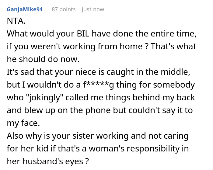 Man Always Babysits His Niece, But Refuses To Do So After She Calls Him A Slur Learned From Her Dad Man Always Babysits His Niece, But Refuses To Do So After She Calls Him A Slur Learned From Her Dad
