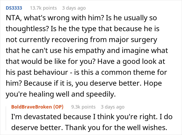 Woman Forced Out Of Her Home After Partner's Last-Minute Sleepover Plans Wreck Surgery Recovery Woman Forced Out Of Her Home After Partner's Last-Minute Sleepover Plans Wreck Surgery Recovery