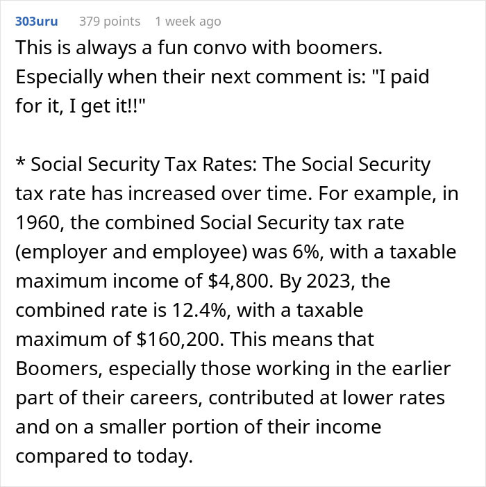 Boomer discusses Social Security tax rates and contributions over time. Boomer discusses Social Security tax rates and contributions over time.