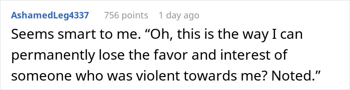 Text regarding perspectives on losing favor with a past partner. Text regarding perspectives on losing favor with a past partner.