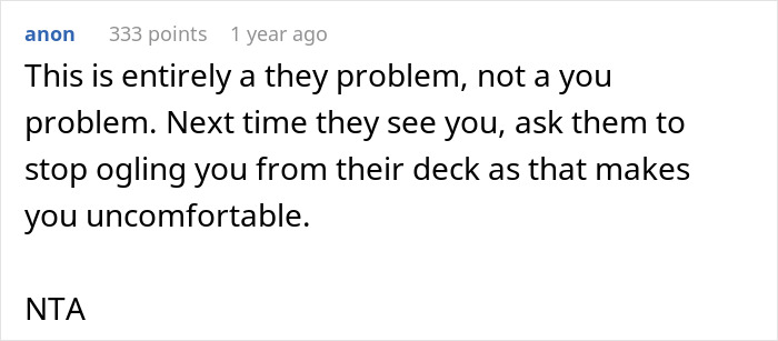 Husband Laughs After Neighbor Asks His Pregnant Wife To Cover Up While Swimming In Her Own Pool Husband Laughs After Neighbor Asks His Pregnant Wife To Cover Up While Swimming In Her Own Pool