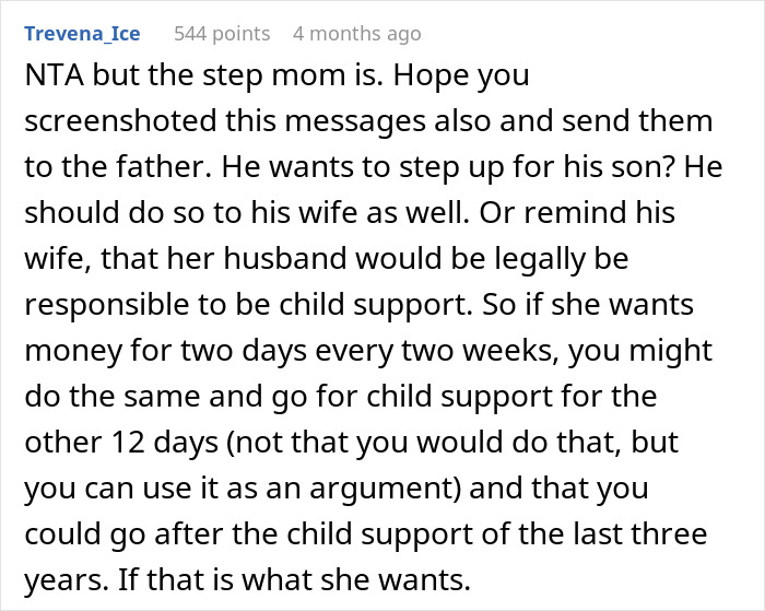 Stepmom Asks To Be Paid $100 A Night For When Fiancé's Son Is At Theirs, Gets A Reality Check Stepmom Asks To Be Paid $100 A Night For When Fiancé's Son Is At Theirs, Gets A Reality Check