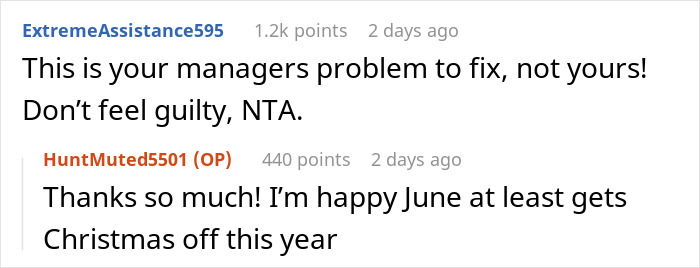 Mom Wants Coworker To Cover Her On Holiday Because She Doesn’t Have Kids, Gets A Reality Check Mom Wants Coworker To Cover Her On Holiday Because She Doesn’t Have Kids, Gets A Reality Check