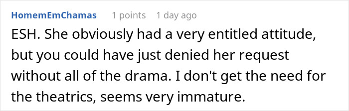 Reddit comment discussing a plane seat drama, mentioning entitlement and unnecessary theatrics. Reddit comment discussing a plane seat drama, mentioning entitlement and unnecessary theatrics.