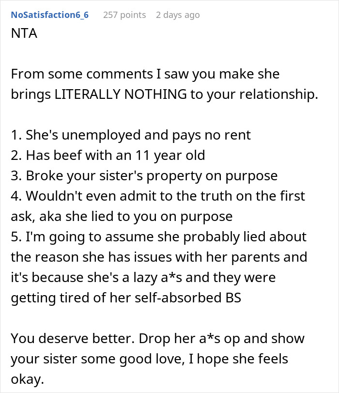 Person Confused Why GF Is So Upset He Took In His 11YO Sister, Kicks Her Out To Avoid More Drama Person Confused Why GF Is So Upset He Took In His 11YO Sister, Kicks Her Out To Avoid More Drama