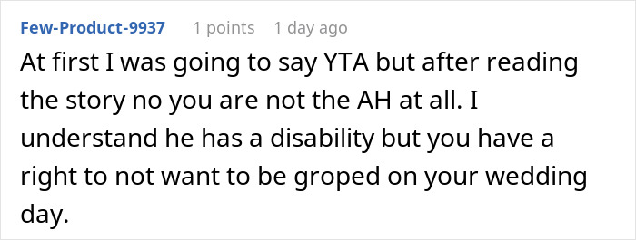 “AITA For Not Wanting My Disabled Cousin At My Wedding?” “AITA For Not Wanting My Disabled Cousin At My Wedding?”