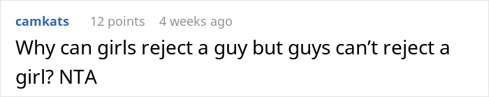 Reddit comment questioning gender norms in dating, related to family drama. Reddit comment questioning gender norms in dating, related to family drama.