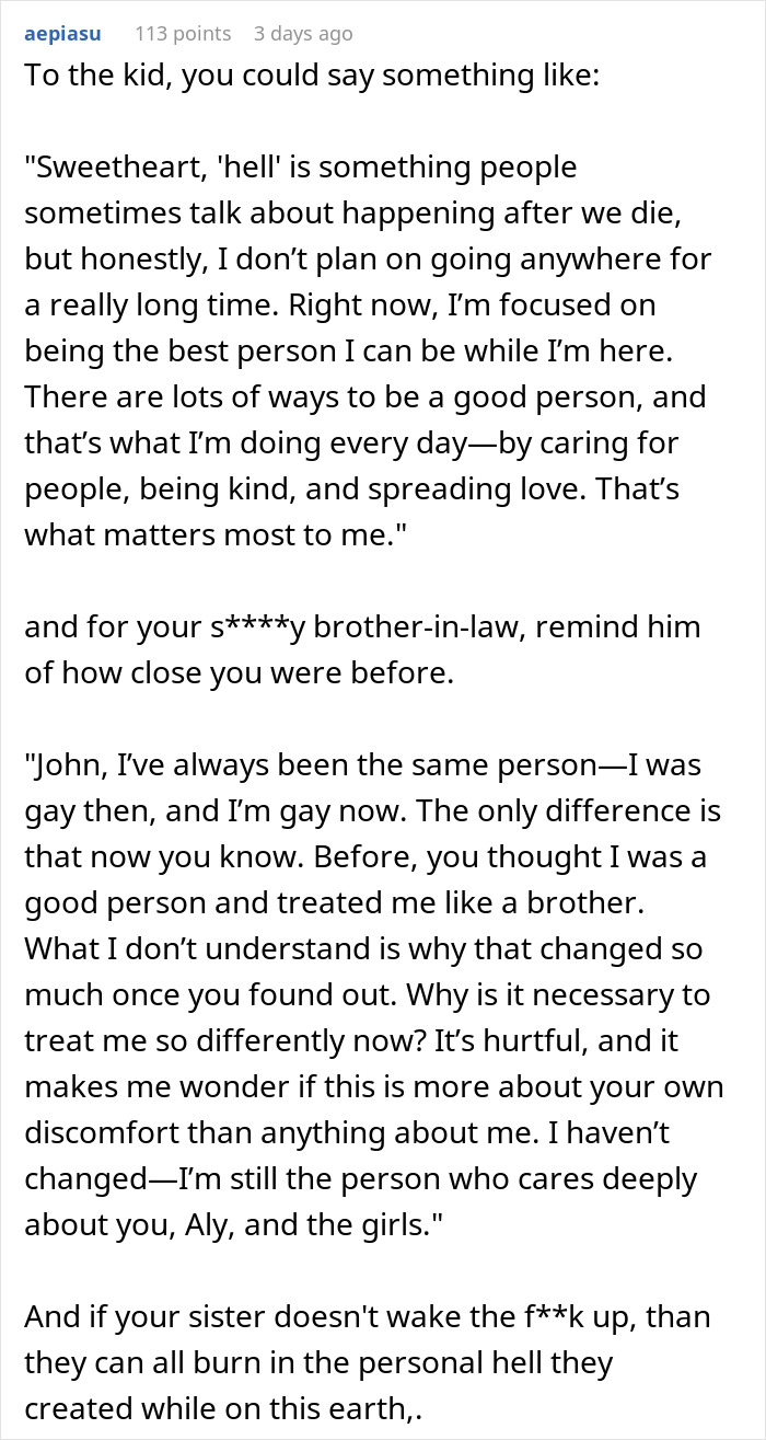 Gay Man’s BIL Poisons His Kids’ Minds That Their Uncle Is Going To Hell, Wife Is Stunned Gay Man’s BIL Poisons His Kids’ Minds That Their Uncle Is Going To Hell, Wife Is Stunned