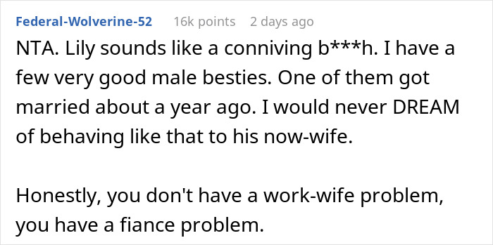 “I Wanted To Scream”: Bride Is Sick Of Fiancé’s “Work Wife” Interfering With Their Relationship “I Wanted To Scream”: Bride Is Sick Of Fiancé’s “Work Wife” Interfering With Their Relationship
