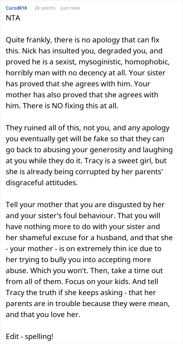 Man Always Babysits His Niece, But Refuses To Do So After She Calls Him A Slur Learned From Her Dad Man Always Babysits His Niece, But Refuses To Do So After She Calls Him A Slur Learned From Her Dad