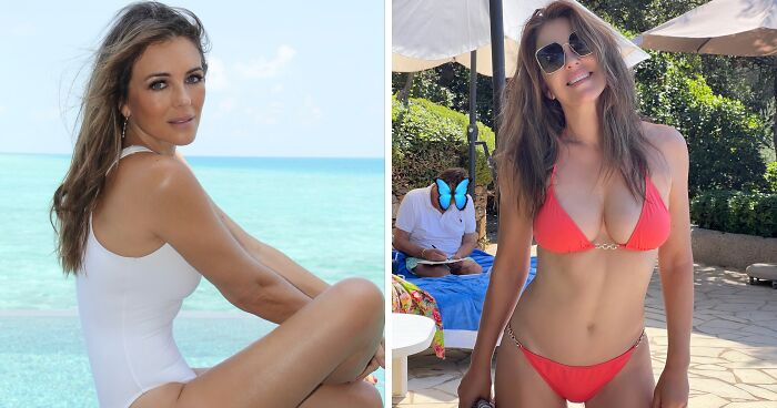 Fans Say Elizabeth Hurley “Might Be Breaking The Law” With Sizzling Swimsuit Snap At Age 59
