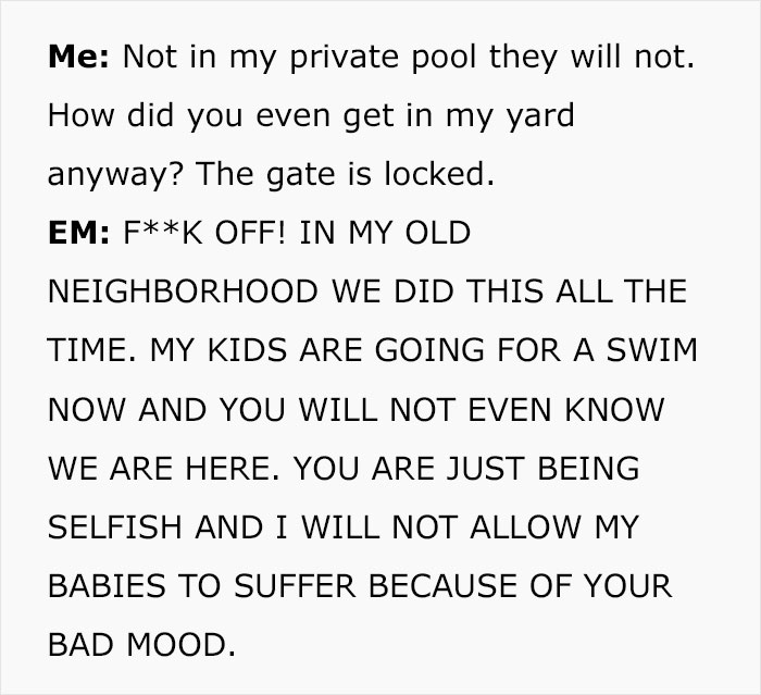 Entitled Mom Breaks Into Neighbor's Pool, Then Terrorizes The Neighborhood, Ends Up In Prison Entitled Mom Breaks Into Neighbor's Pool, Then Terrorizes The Neighborhood, Ends Up In Prison