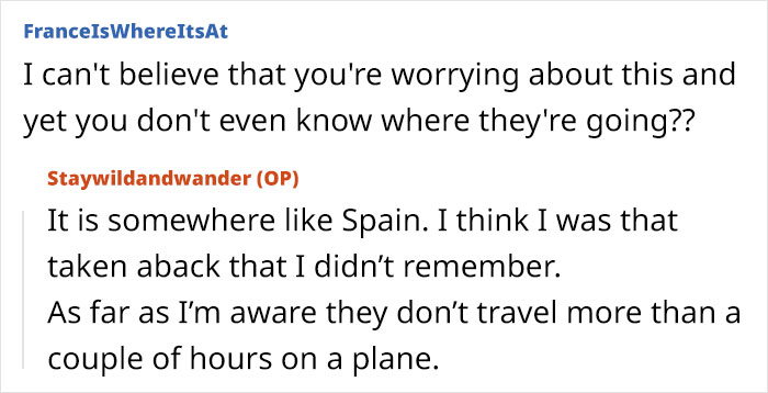 In-Laws Are Excluding Woman From Family Vacation, Don’t See How It’s Unfair In-Laws Are Excluding Woman From Family Vacation, Don’t See How It’s Unfair