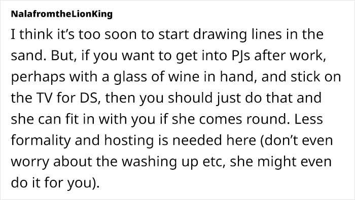 Text from a forum discussing a grieving mother-in-law's expectations and impact on her son and daughter-in-law. Text from a forum discussing a grieving mother-in-law's expectations and impact on her son and daughter-in-law.