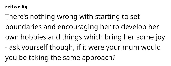 Text discussing setting boundaries for grieving mother-in-law. Text discussing setting boundaries for grieving mother-in-law.