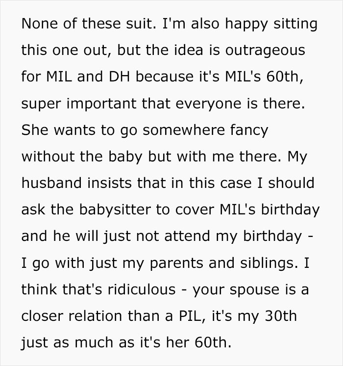 Woman Refuses To Skip Her Milestone B-Day After MIL’s Own Party Takes Husband Away Woman Refuses To Skip Her Milestone B-Day After MIL’s Own Party Takes Husband Away