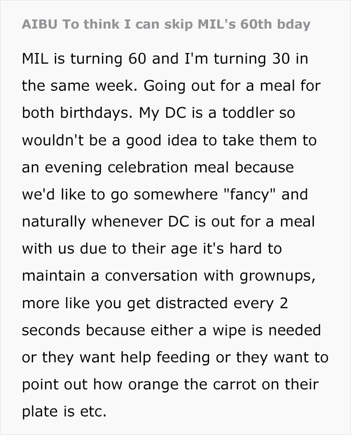 Woman Refuses To Skip Her Milestone B-Day After MIL’s Own Party Takes Husband Away Woman Refuses To Skip Her Milestone B-Day After MIL’s Own Party Takes Husband Away