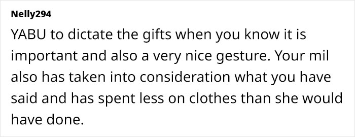Lady Looks Gift Horse In The Mouth After MIL Gifts Grandchild Clothes, Not Toys, Netizens Slam Her Lady Looks Gift Horse In The Mouth After MIL Gifts Grandchild Clothes, Not Toys, Netizens Slam Her