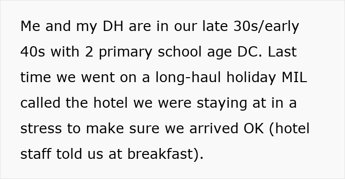 MIL Keeps Asking For Itineraries When Son Travels With Family, Wife Is Exhausted By Him Complying MIL Keeps Asking For Itineraries When Son Travels With Family, Wife Is Exhausted By Him Complying