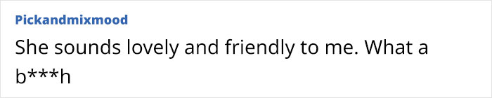 Social media comment expressing sarcasm about a person's friendliness. Social media comment expressing sarcasm about a person's friendliness.