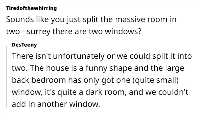 Netizens Call Out Friend For Telling Woman That Her 2 Kids Sharing A Room Shows Poverty Netizens Call Out Friend For Telling Woman That Her 2 Kids Sharing A Room Shows Poverty