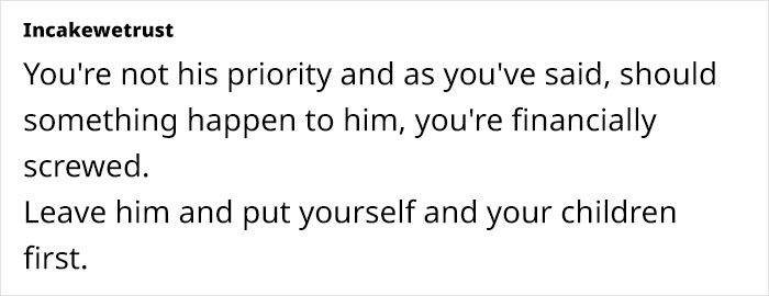Text message advising a woman to prioritize herself and leave a non-committal partner. Text message advising a woman to prioritize herself and leave a non-committal partner.