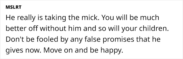 Text response to a woman annoyed by a partner's refusal to marry or commit, advising her to move on and be happy. Text response to a woman annoyed by a partner's refusal to marry or commit, advising her to move on and be happy.