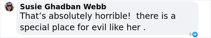 Comment criticizing behavior, calling it horrible and evil. Comment criticizing behavior, calling it horrible and evil.