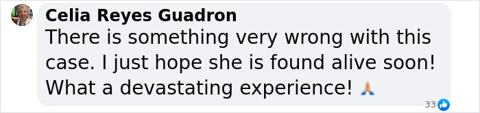 Celia Reyes Guadron comments on the case of missing woman Hannah Kobayashi, hoping for her safe return. Celia Reyes Guadron comments on the case of missing woman Hannah Kobayashi, hoping for her safe return.