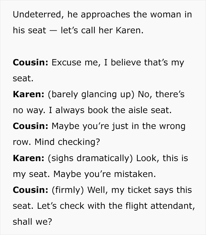 Man Outsmarts Karen Who Takes His Seat, Watches Embarrassing 20-Minute Tantrum That Follows Man Outsmarts Karen Who Takes His Seat, Watches Embarrassing 20-Minute Tantrum That Follows
