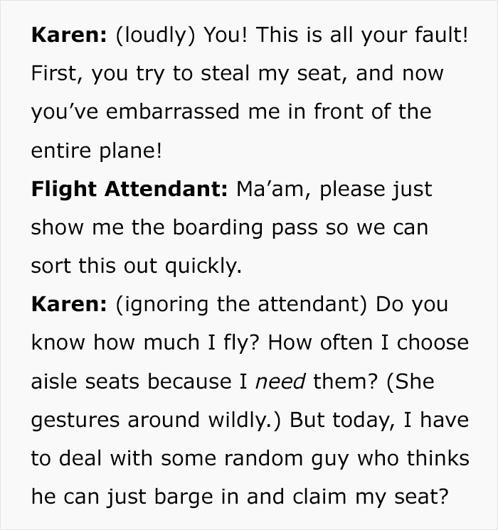 Man Outsmarts Karen Who Takes His Seat, Watches Embarrassing 20-Minute Tantrum That Follows Man Outsmarts Karen Who Takes His Seat, Watches Embarrassing 20-Minute Tantrum That Follows