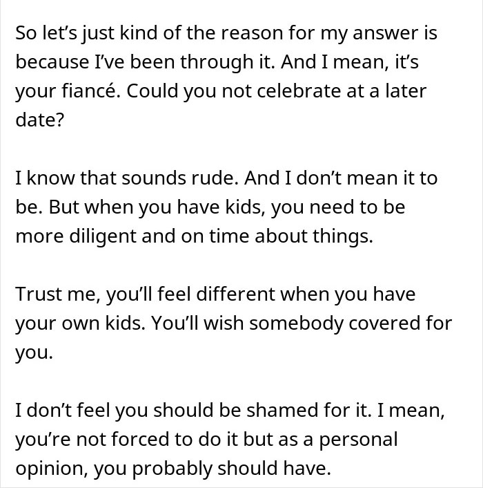 Mom Wants Coworker To Cover Her On Holiday Because She Doesn’t Have Kids, Gets A Reality Check Mom Wants Coworker To Cover Her On Holiday Because She Doesn’t Have Kids, Gets A Reality Check