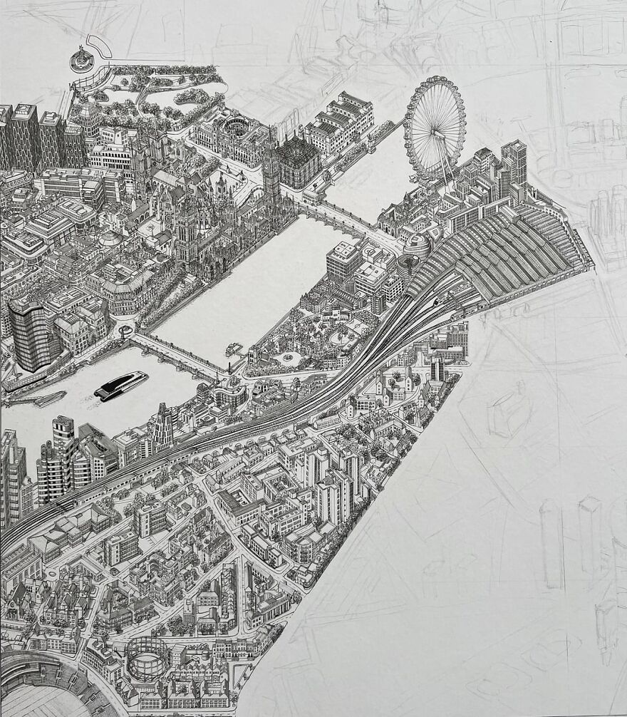 London Drawiing In 0.03mm