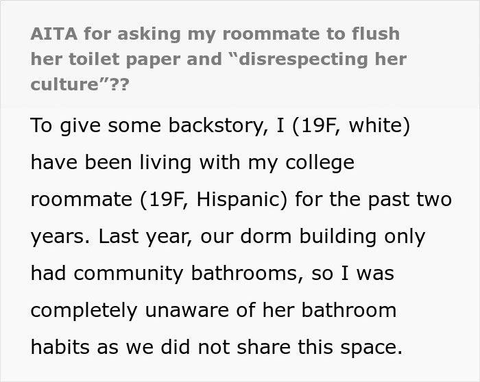 Woman Discovers Roommate’s “Gross” Habit, Gets Accused Of Disrespecting Her Culture Woman Discovers Roommate’s “Gross” Habit, Gets Accused Of Disrespecting Her Culture