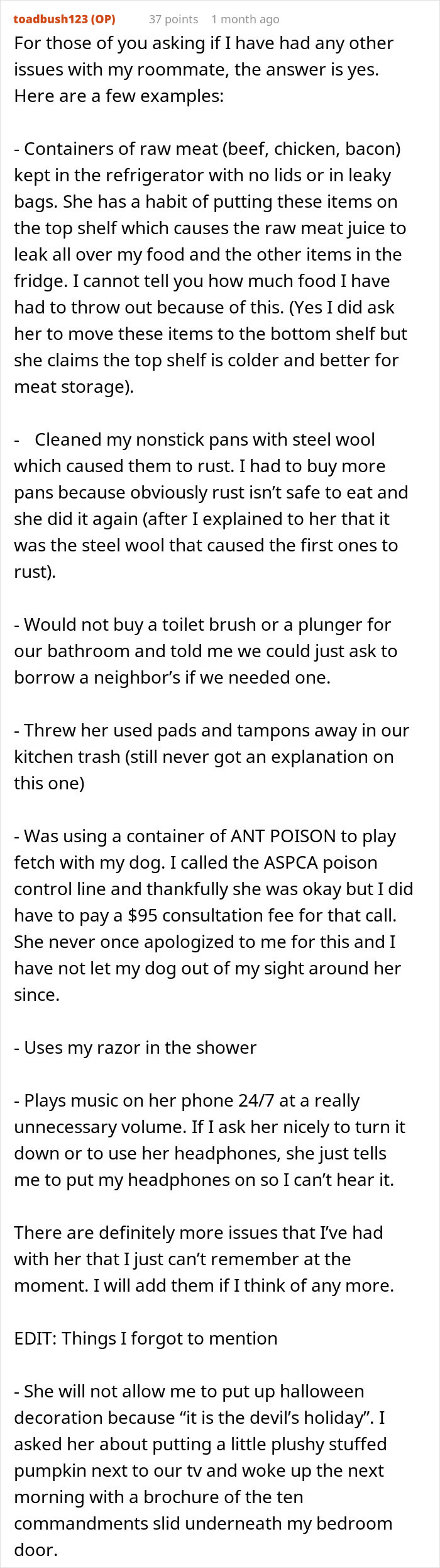 Woman Discovers Roommate’s “Gross” Habit, Gets Accused Of Disrespecting Her Culture Woman Discovers Roommate’s “Gross” Habit, Gets Accused Of Disrespecting Her Culture