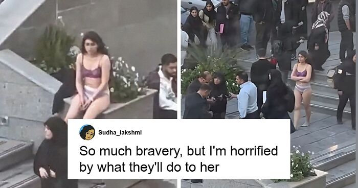 “I’m Horrified”: Student’s Violent Arrest For Publicly Stripping To Protest Hijab Law Goes Viral